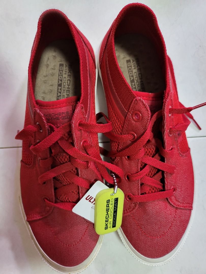 Skechers Ultra Go Red Walking Shoes Air Cooled Goga Mat Can Wear for Gym Running School SIZE US9 UK8 EUR42 BRA40 270mm 27cm