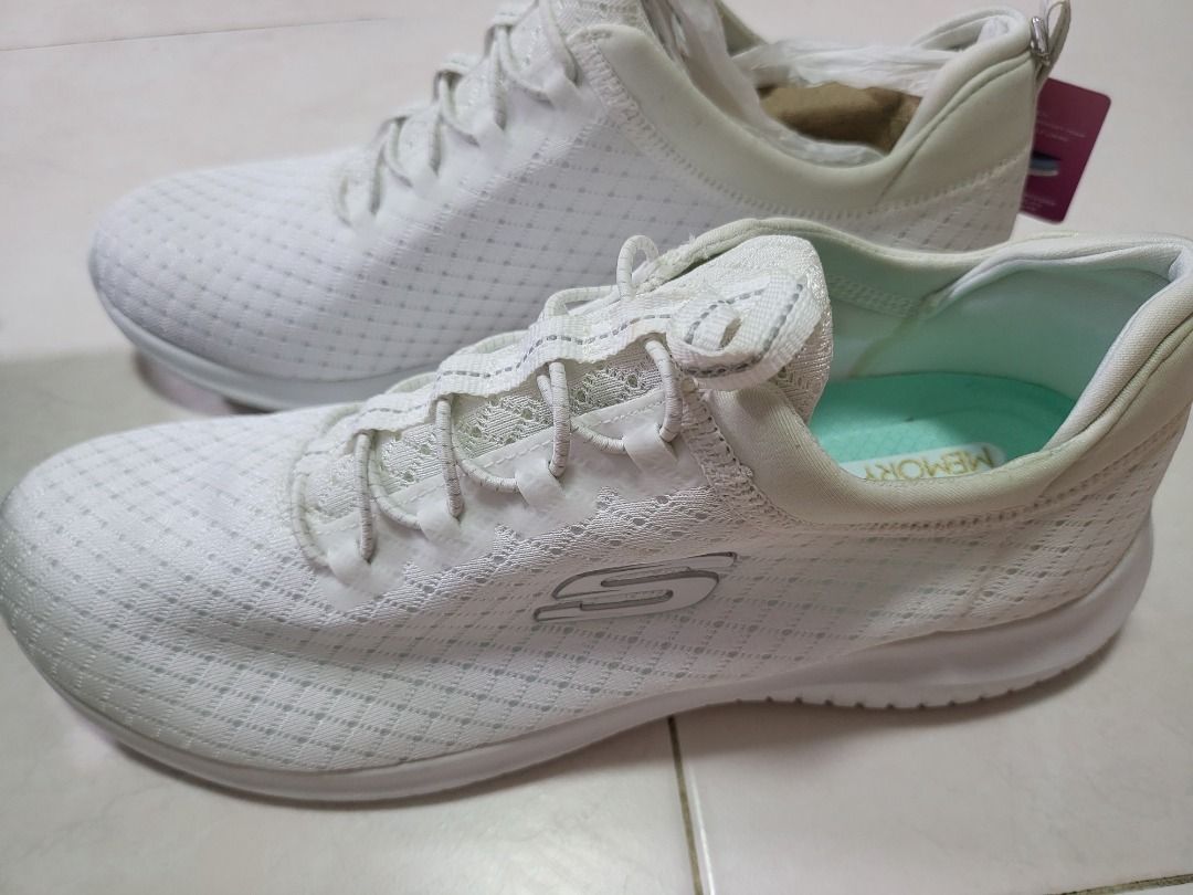 Skechers White Walking Shoes Sneakers Air Cooled Memory Foam Can Wear for Gym Running School SIZE US11 UK8 EUR41 BRA41 280mm 28cm