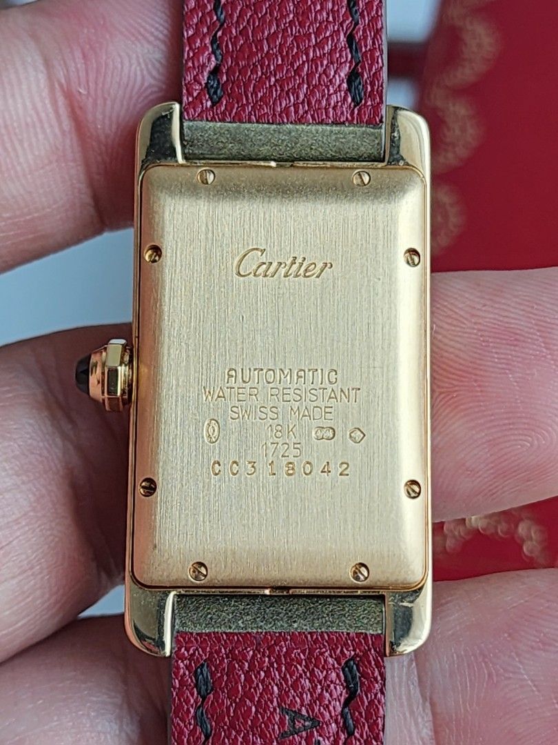 SOLID 18K GOLD Cartier Tank Americaine Medium Ref. 1725 Solid 18K Yellow Gold