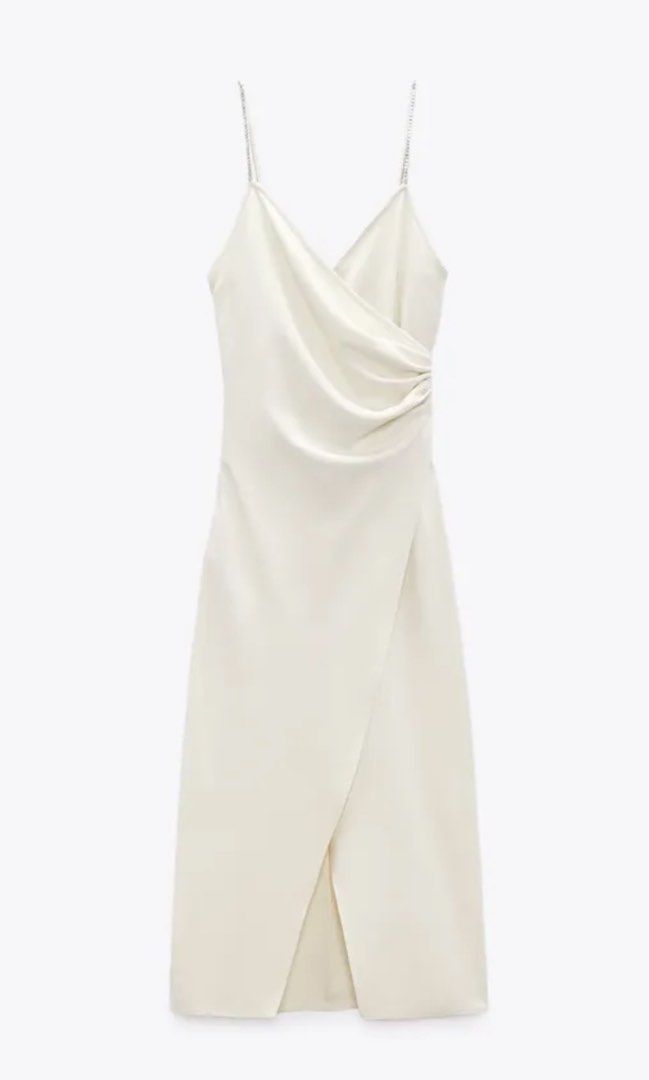 Sparkly strap slip dress zara original on Carousell