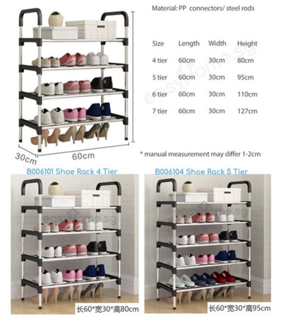 Stainless Steel Shoe Rack / Space Saving Organise Shelf /Storage