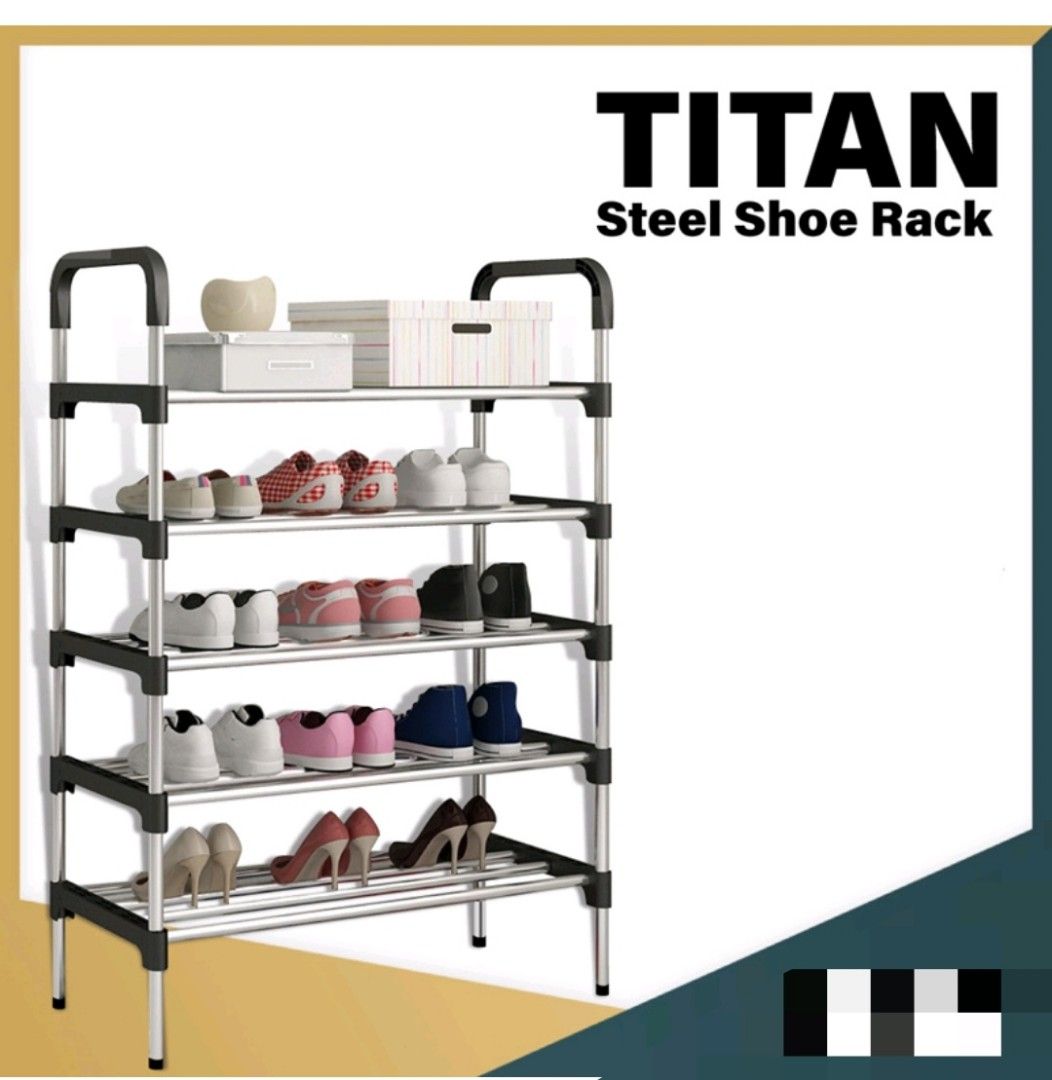 Stainless Steel Shoe Rack / Space Saving Organise Shelf /Storage