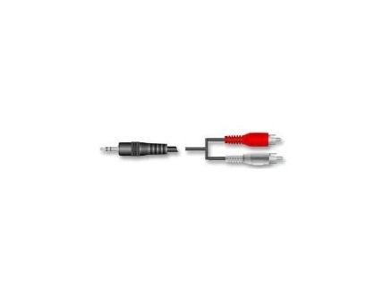 2m Stereo Mini 2.5mm Jack Plug Cable Right Angle to Standard Head