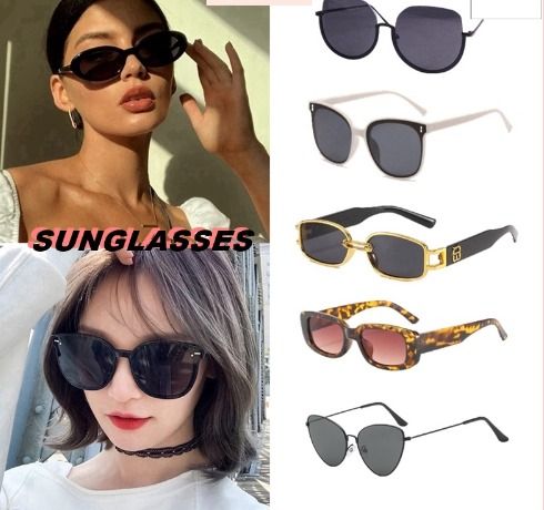 Black sunglasses Korean stylish Protective Cool Fashion Y2K , Women's  Fashion, Watches & Accessories, Sunglasses & Eyewear on Carousell