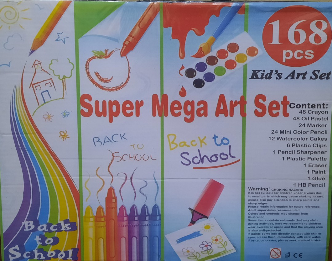 168 PCS Kids Super Mega ART Coloring Set for Arts & Crafts