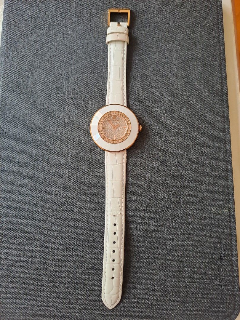 Swarovski Octea Dressy White Rose Gold Steel Women's Watch, 名牌