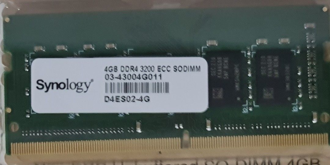 Synology Memory D4ES02-4G 4GB DDR4 ECC Unbuffered SODIMM Retail
