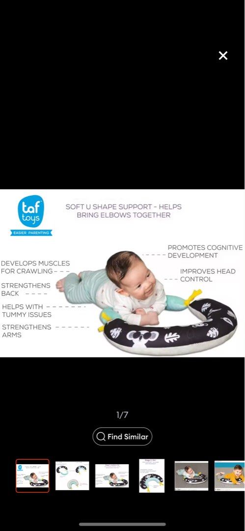 Taf toy 2in1 tummy time pillow, Babies Kids, Infant Playtime on