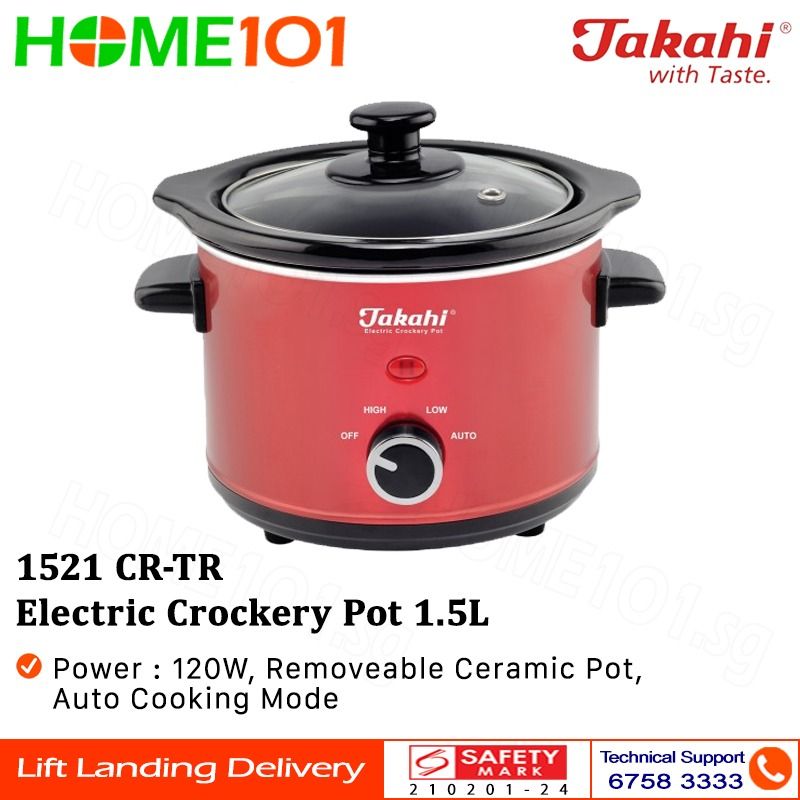 Takahi Electric Crockery Pot 7521 CR-TR || 1521 CR-TR