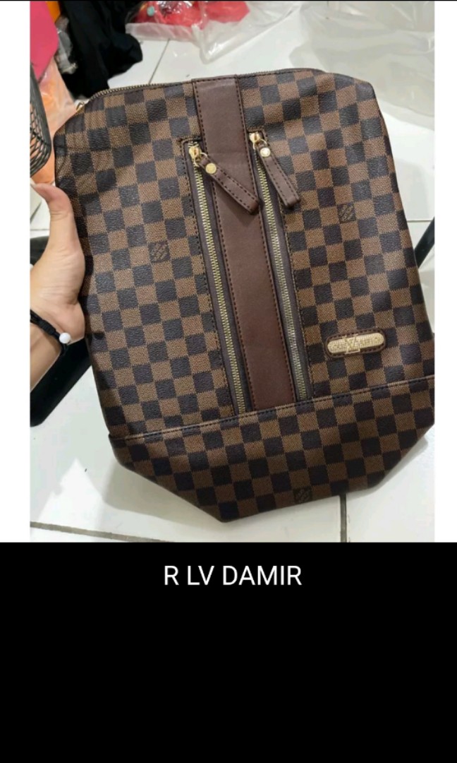 Tas Ransel LV Damier Black Serut Backpack Pria - Fashion Pria - 900635288