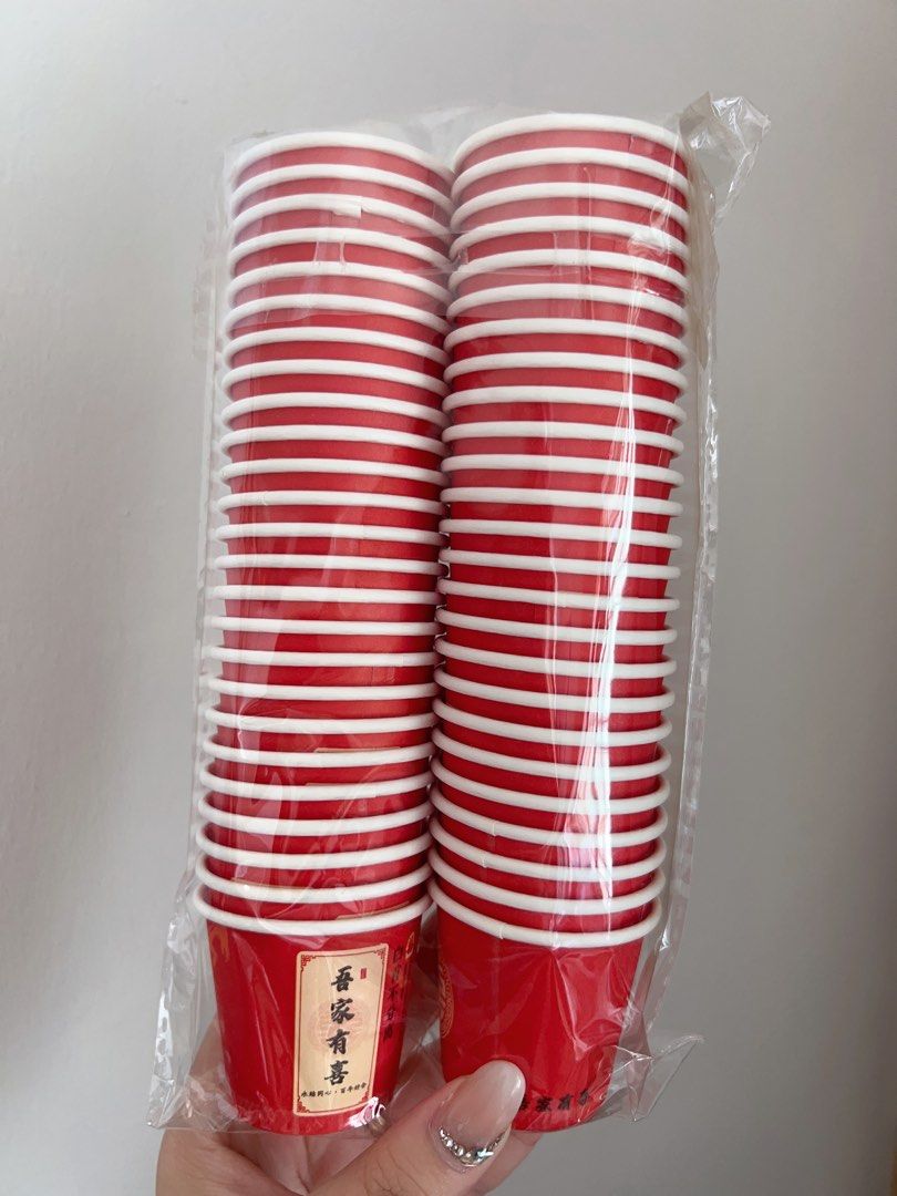 Wedding Tea Ceremony disposable cup small, Everything Else on Carousell