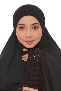 Telekung Siti Khadijah Signature Kesuma Black M