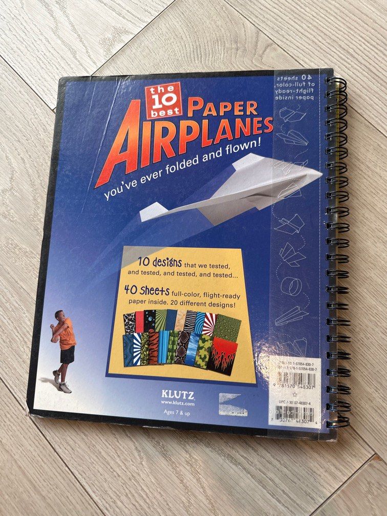 The Klutz Book of Paper Airplanes Paper Craft Book for Kids on Carousell