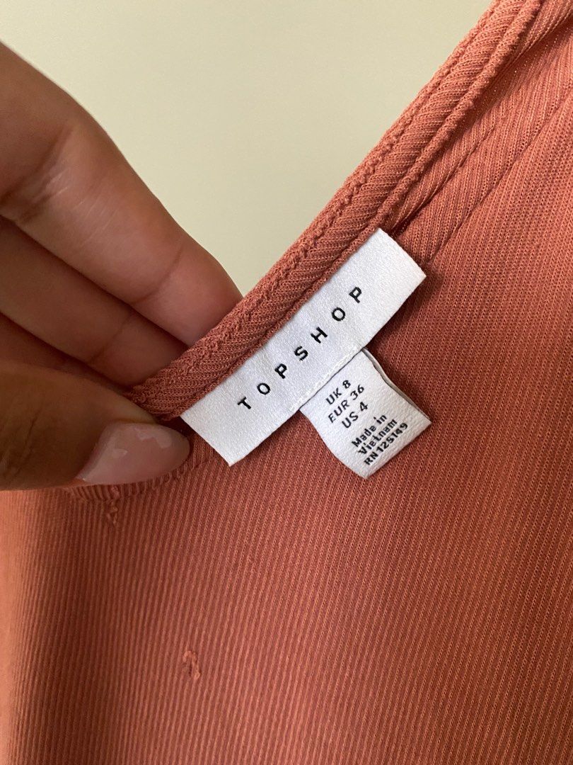 Topshop rust dress cheap