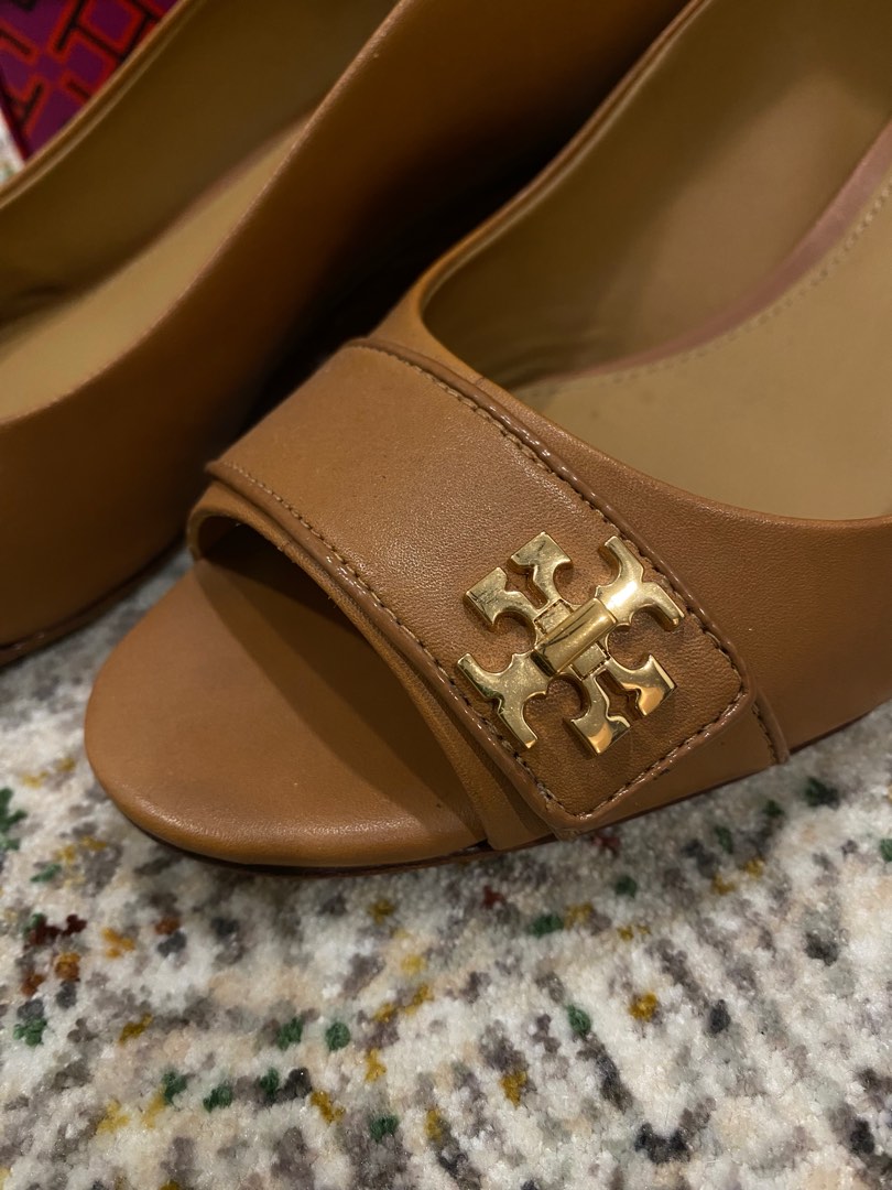 Tory burch kira on sale open toe wedge