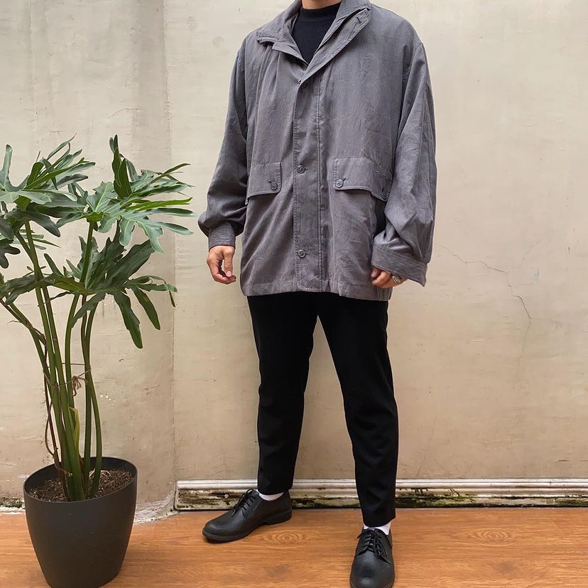 UNUSED 21SS Military Coat 2 Troy Bros USA Grey Suede Chore
