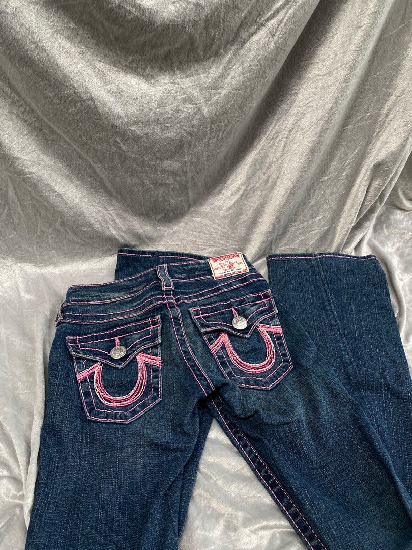 Pink true cheap religion pants