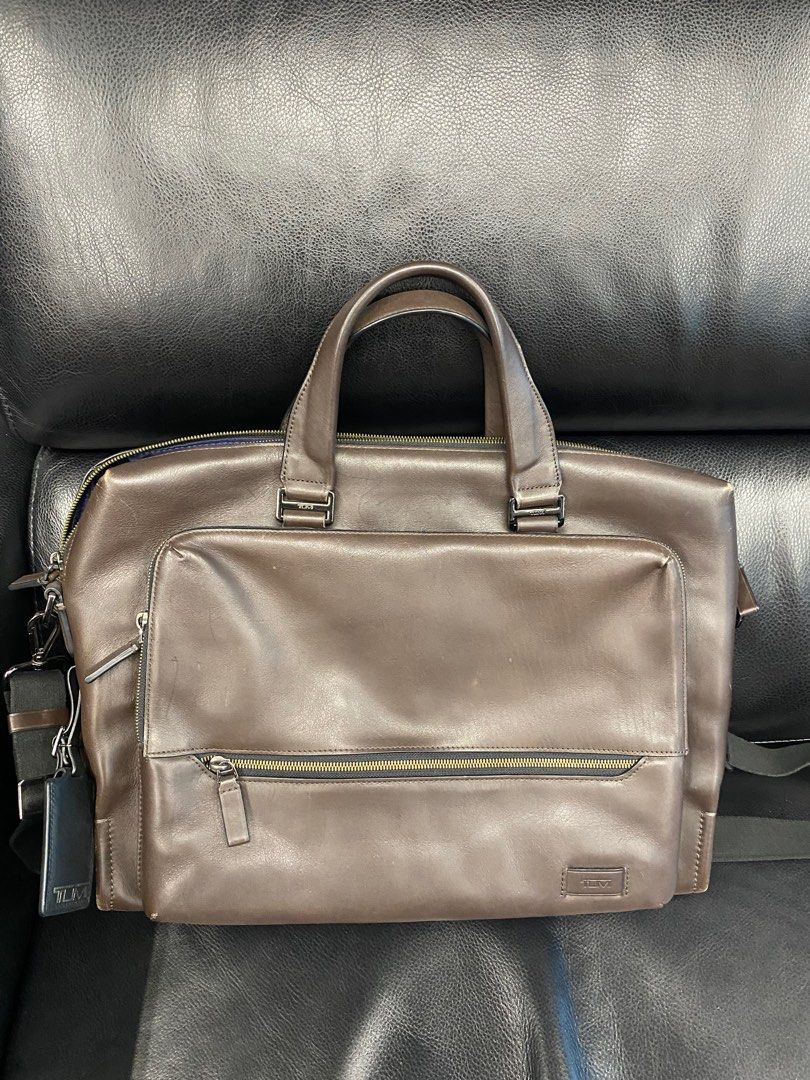 Tumi leather laptop bag, Luxury, Bags & Wallets on Carousell