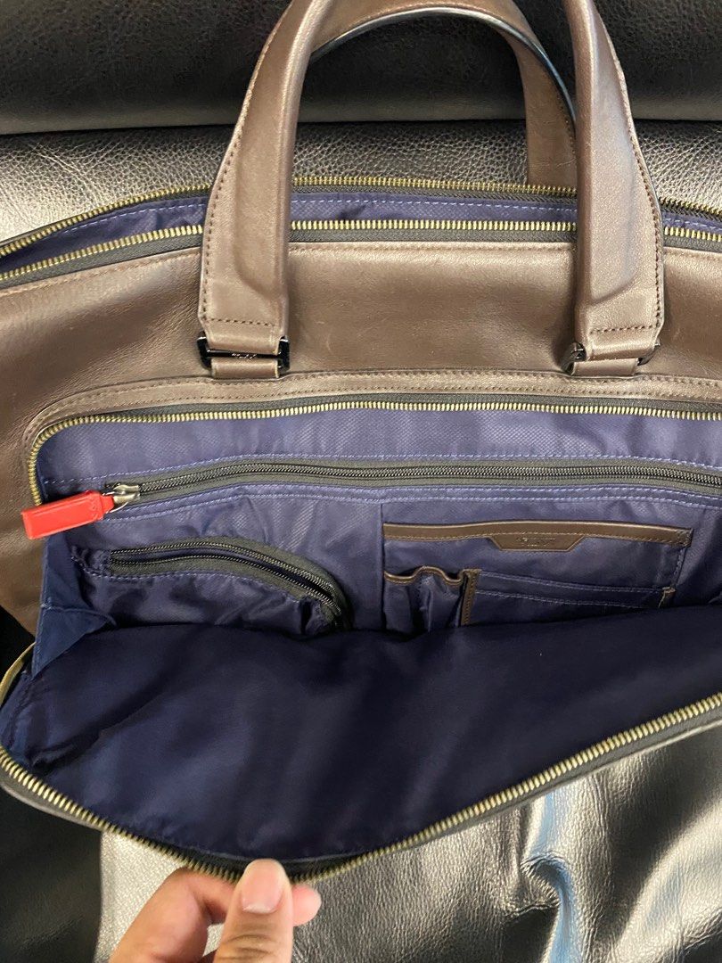 Tumi leather laptop bag, Luxury, Bags & Wallets on Carousell