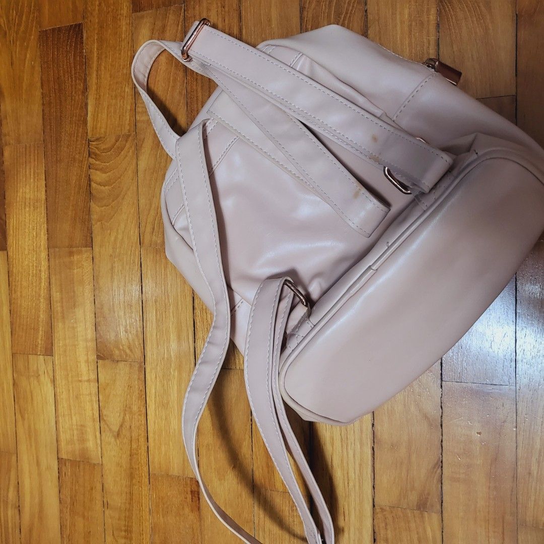 Typo Mini Baby Pink Backpack, Women's Fashion, Bags & Wallets