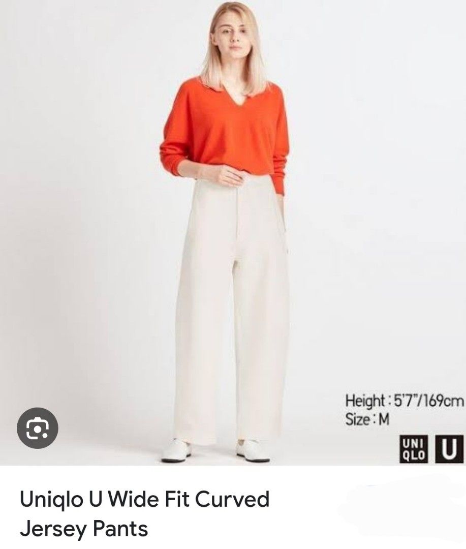 Uniqlo Women Wide-Fit Curved Twill Jersey Pants Review 2020