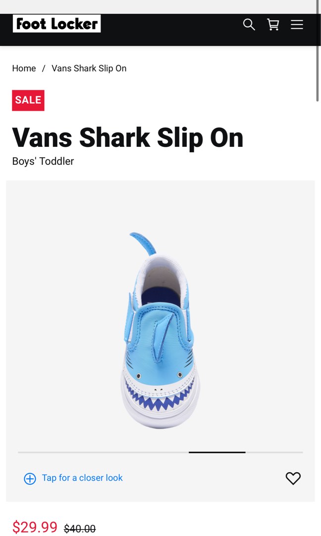 Boys new arrivals shark vans