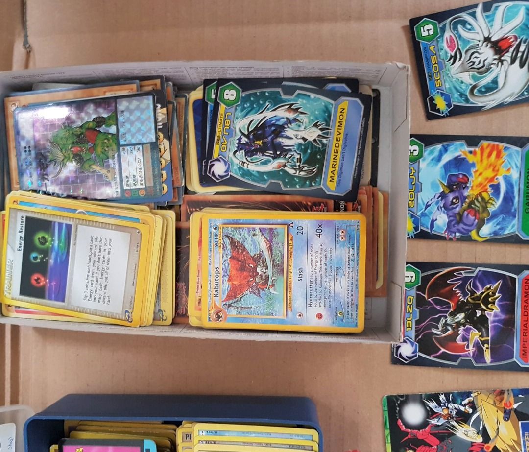 Various Card Games, Pokemon Digimon, Harry Potter, Neopets, Konami