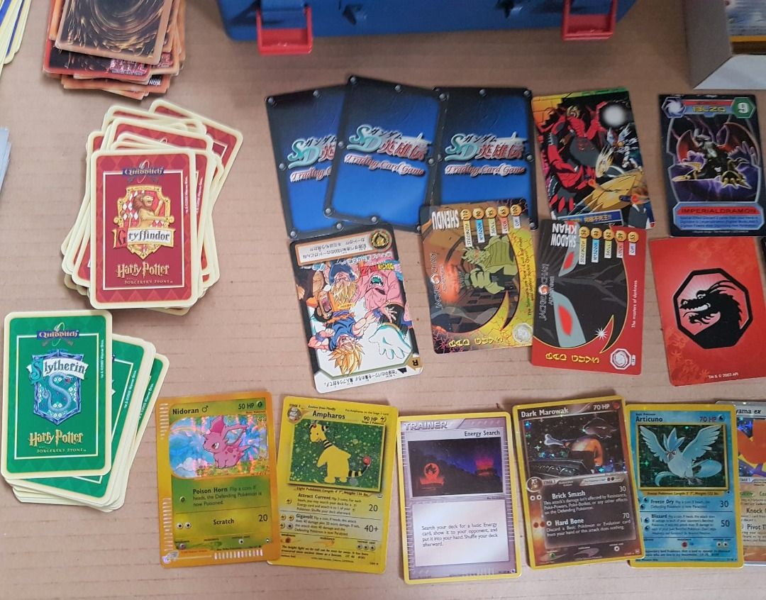 Various Card Games, Pokemon Digimon, Harry Potter, Neopets, Konami