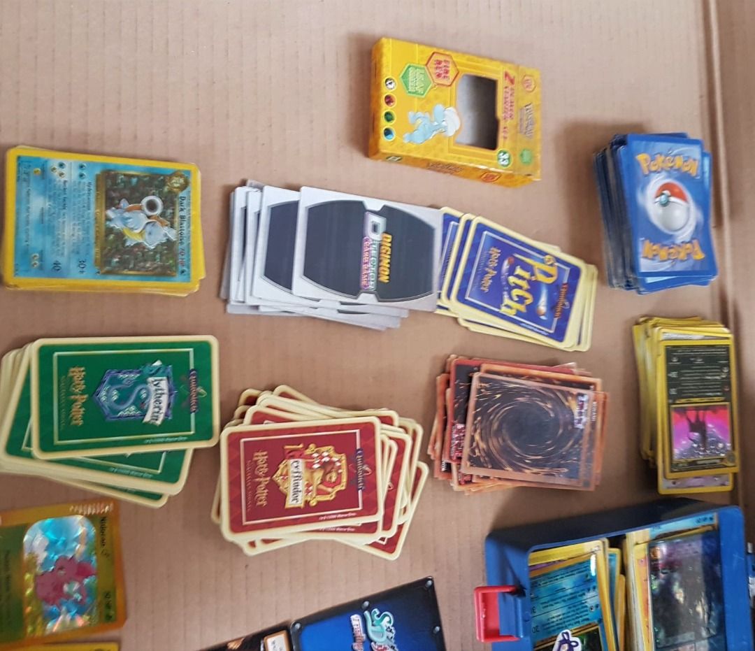 Various Card Games, Pokemon Digimon, Harry Potter, Neopets, Konami