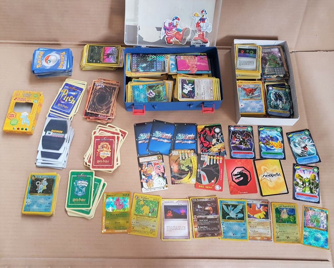 Various Card Games, Pokemon Digimon, Harry Potter, Neopets, Konami