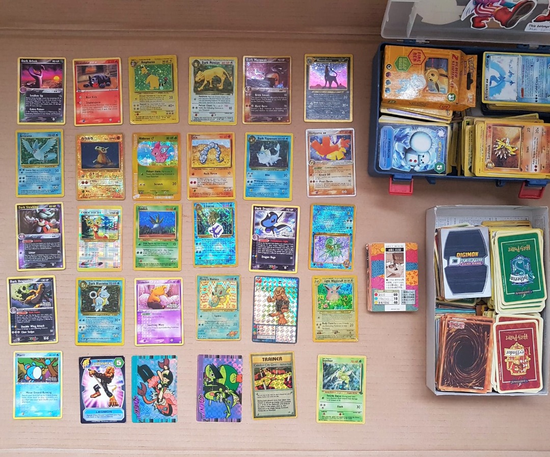 Various Card Games, Pokemon Digimon, Harry Potter, Neopets, Konami