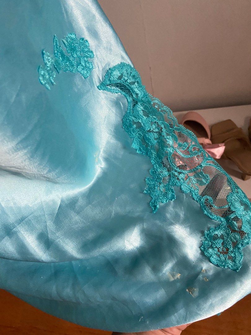 Victoria Secret Blue lingerie slip mini dress, Women's Fashion, Dresses &  Sets, Dresses on Carousell