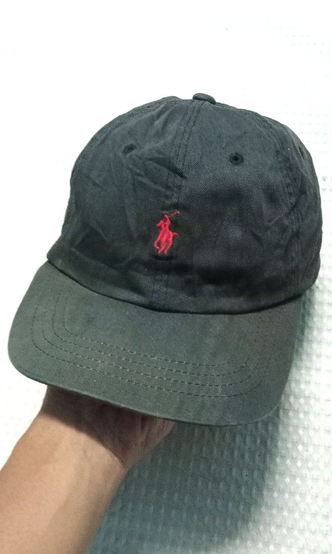 Black polo hat leather strap online