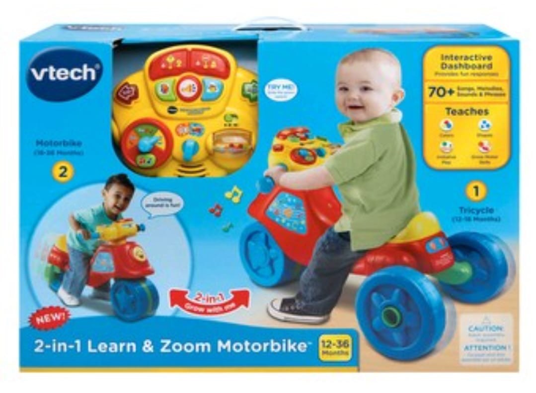 VTech 2in1 Learn & Zoom Motorbike, 兒童＆孕婦用品, 嬰兒玩具 Carousell