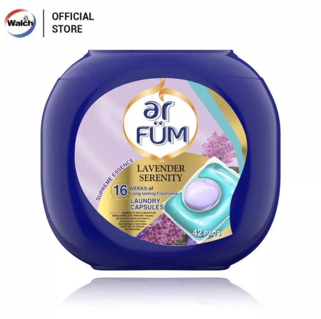 Walch ar fum 42 pacs laundry detergent laundry capsules cuci kain wash