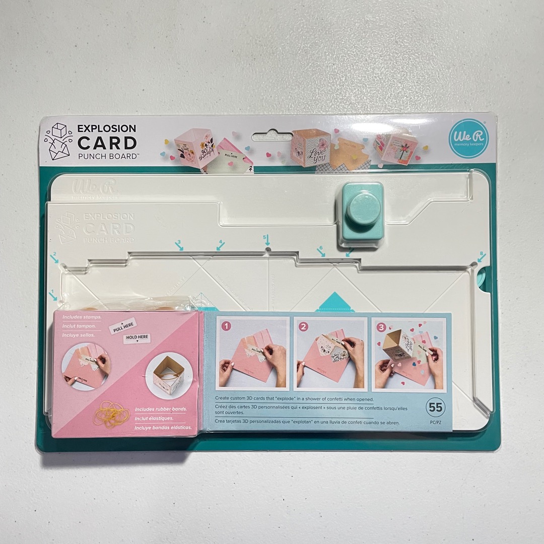 We R Memory Keepers Explosion Card Punch Board, Hobbies & Toys