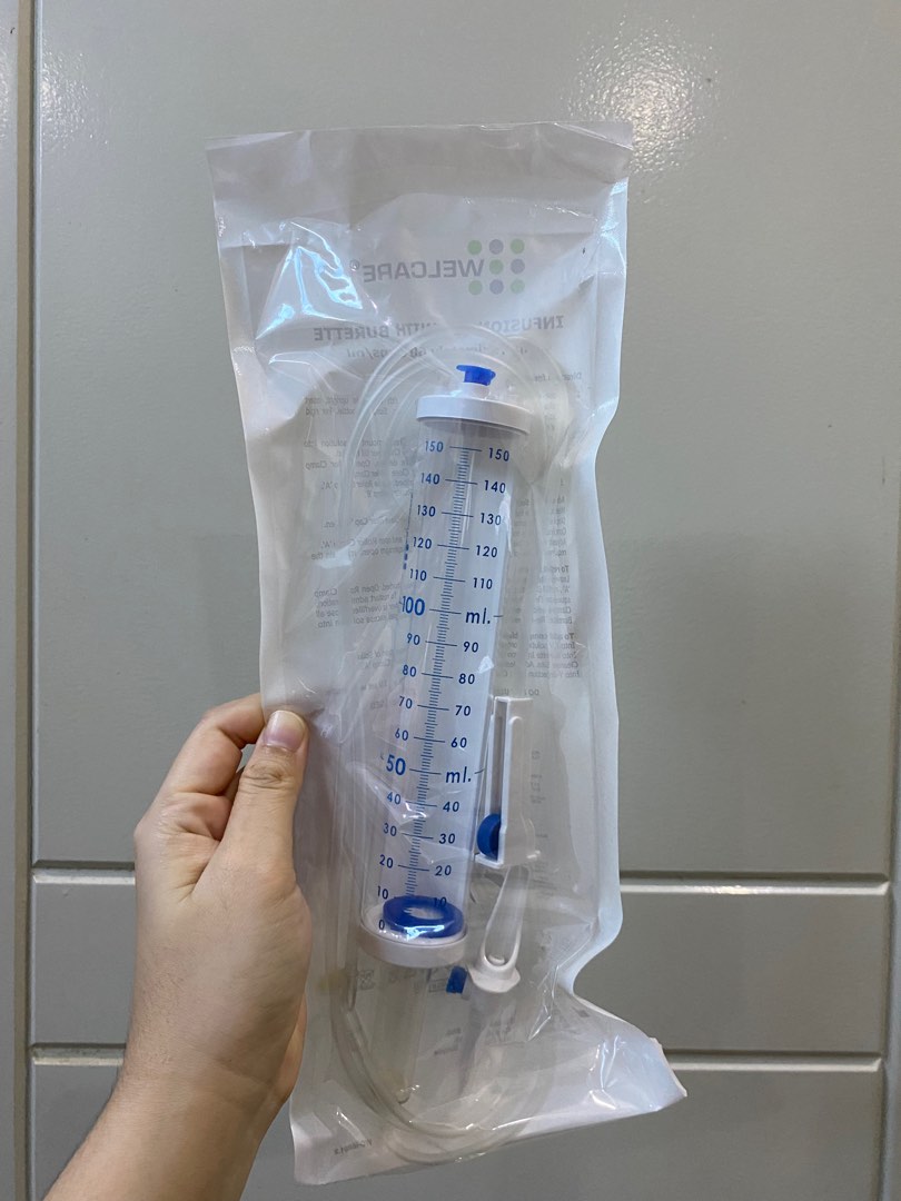 Welcare Infusion Set with Burette, Health & Nutrition, Medical Supplies
