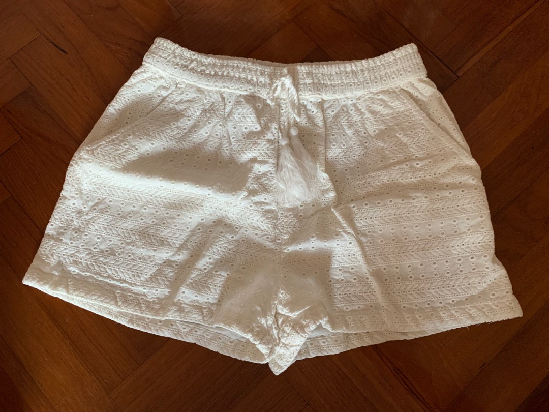 White eyelet clearance shorts