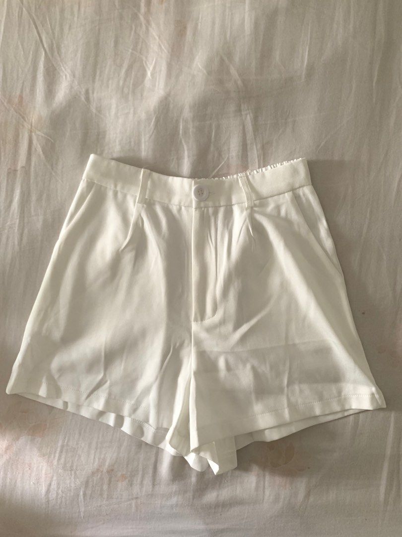 White Shorts Women s Fashion Bottoms Shorts on Carousell