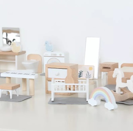 Large wooden dolls houses and furniture (sets) ✔️Petite Amélie