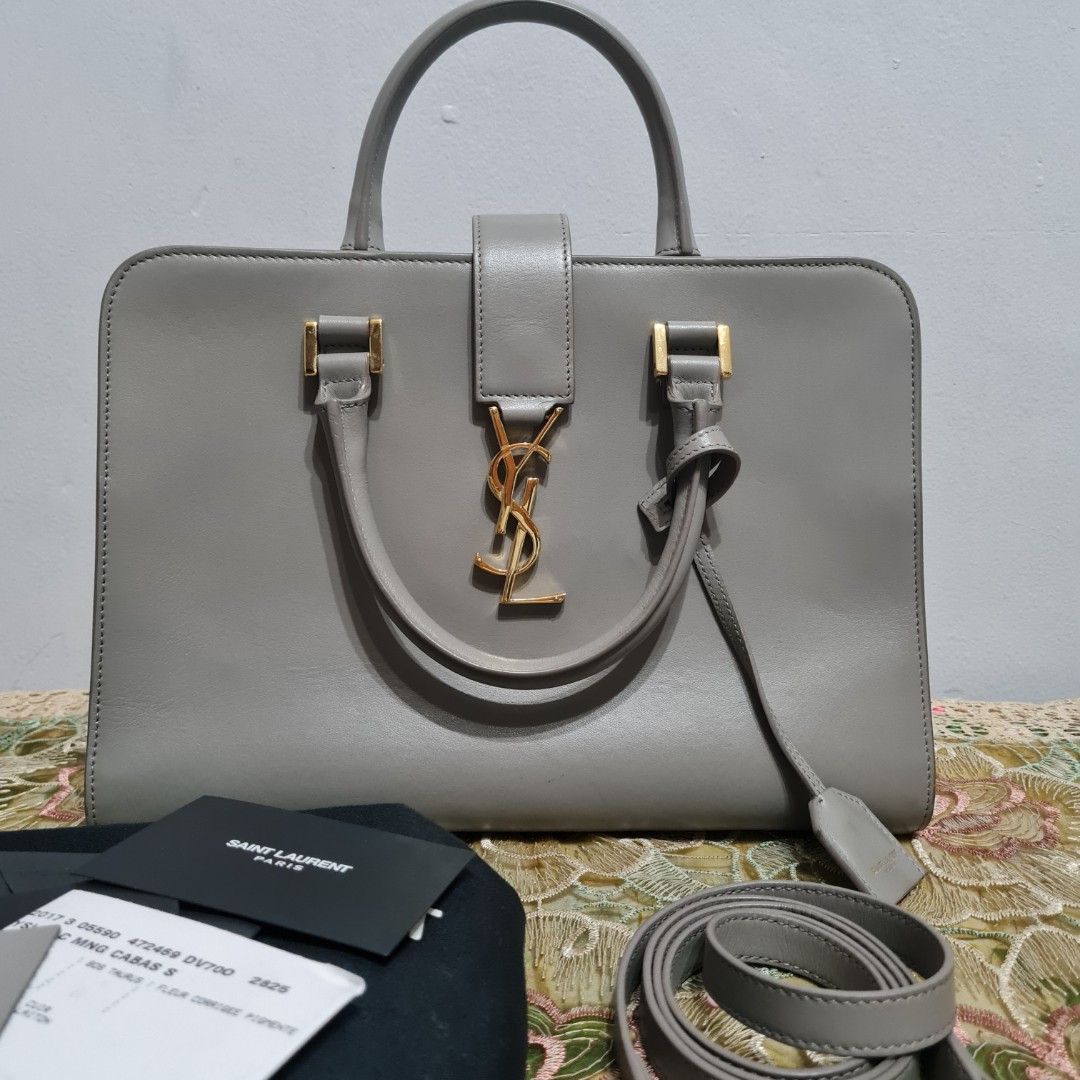 YSL Cabas Small (Category: Luxury Bags & Wallets) located in Santo Tomas. Submitted by averycassi01874 (Listing ID 1246368588, Image 2). Description: with strap, clochette, dust bag and care card.
