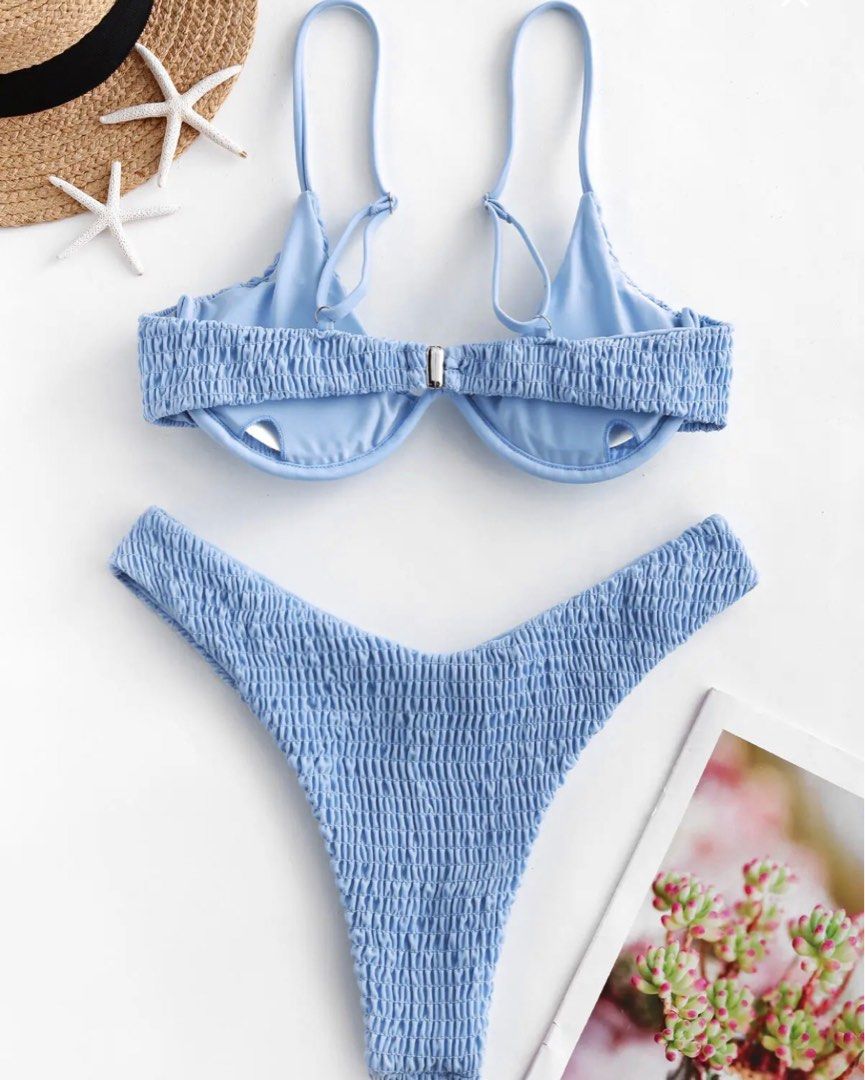 Zaful smocked sale bikini