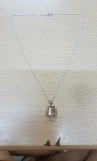 100%new 菠蘿花紫晶吊咀 配  925 silver S扭結 16吋 頸鍊 (see settlement location frist)64242128001409110