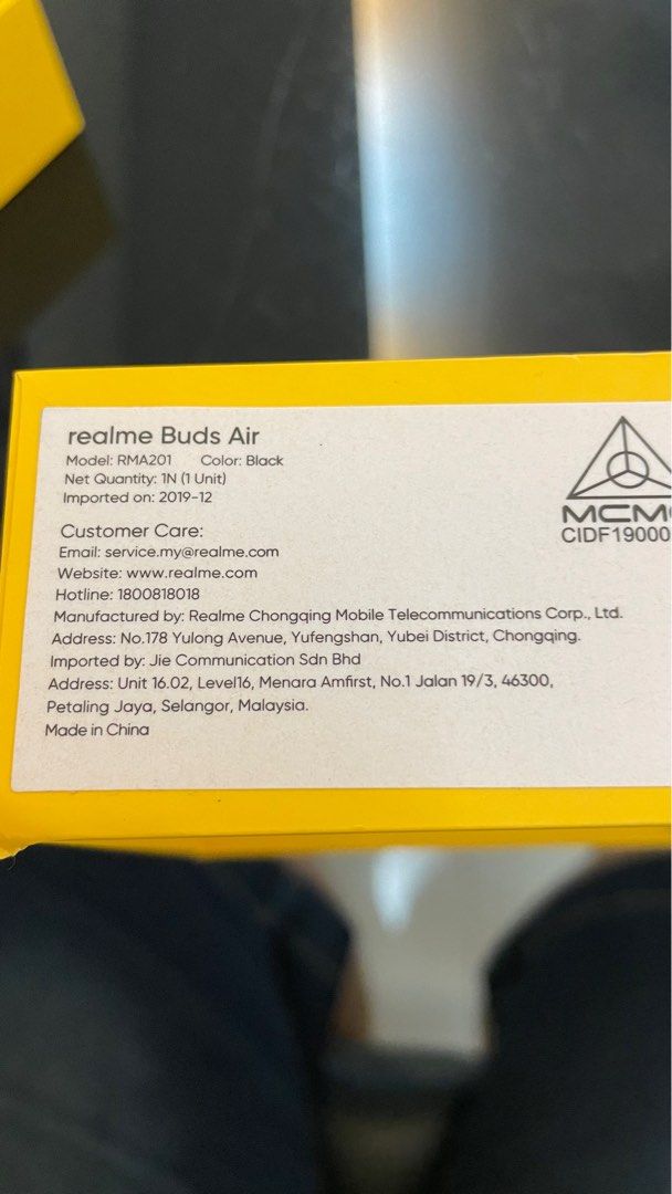 Realme buds sales air model rma201