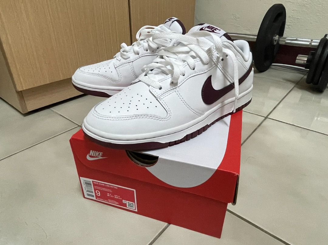 極新Nike Dunk low 尺寸US9 Night Maroon DV0831-102, 他的時尚, 鞋