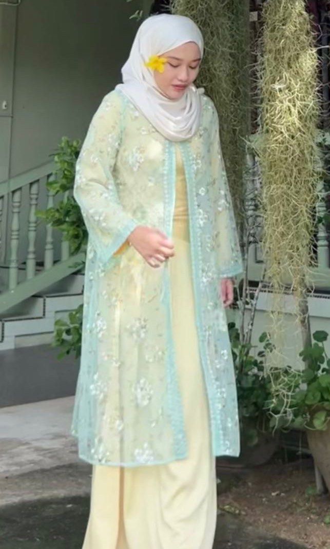 Lace overcoat abaya online
