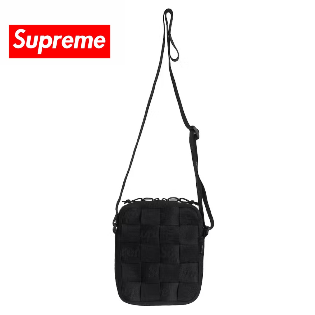🇯🇵日本代購SUPREME WOVEN SHOULDER BAG SUPREME斜孭袋, 名牌, 手袋及