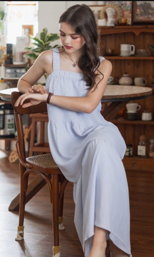 Thick strap maxi dress top