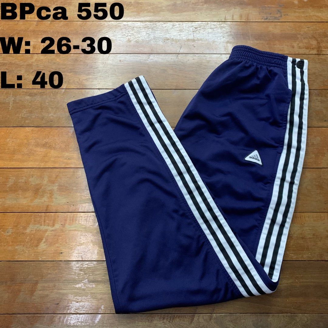 Adidas Originals Full Length Side Button Pants Black (S), Men's Fashion,  Bottoms, Trousers on Carousell