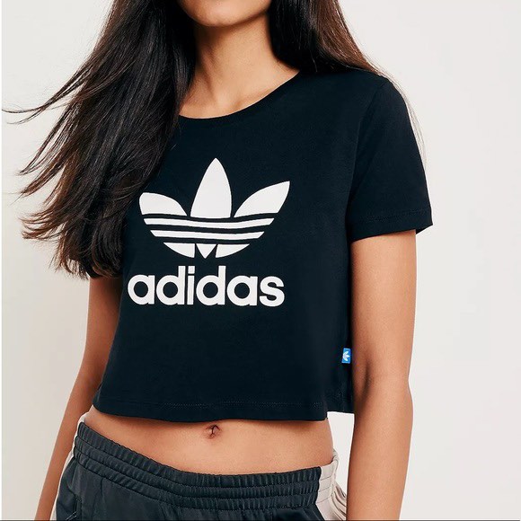 Adidas trefoil online crop